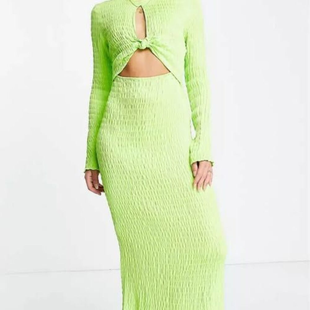 NWT Top shop Green cut out dress in Size 6